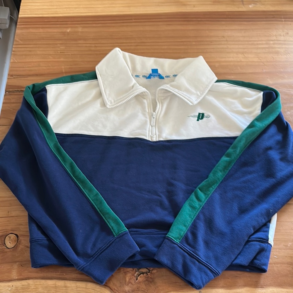 Prince Colorblock Pickleball Pullover with Green and Blue Accents